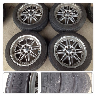 ขายแม็กมือ2ลาย Lenso ขอบ16 4รู100/114 +ยาง 5,500 บาทราคาถูก