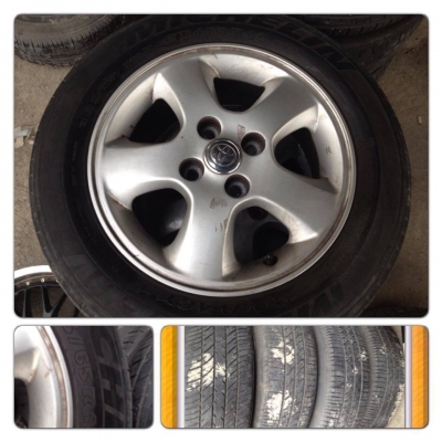 ขายแม็กเดิม Toyota vios ขอบ14 4รู100+ยาง ราคา 2,900 บ. ถูกกกกกกมากกกกกก**