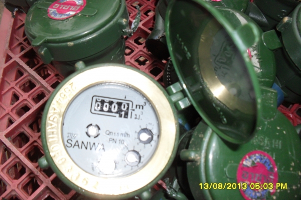 ขายมิเตอร์น้ำ SANWA หัวทองเหลือง ขายมิเตอร์น้ำ SANWA หัวทองเหลือง