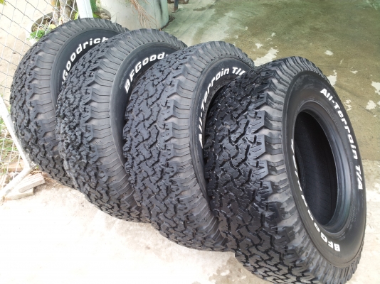 ขายยาง BF.ALL 265-75-16 ปี 12สัปดาห์ที่38 สภาพใหม่ไม่เคยลุยจอดเป็นส่วนมาก ขาย 26,500อยากเปลี่ยนไซด์ 084-0311505 พนธ์ ขอนแก่น.