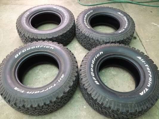 ขายยาง BF.ALL 265-75-16 ปี 12สัปดาห์ที่38 สภาพใหม่ไม่เคยลุยจอดเป็นส่วนมาก ขาย 26,500อยากเปลี่ยนไซด์ 084-0311505 พนธ์ ขอนแก่น.