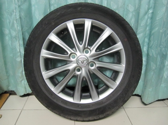 ขายล้อแม็ก Toyota Vios ลาย 12 ก้านสีรมดำพร้อมยางปี 13 ขอบ 15