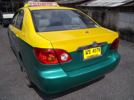 ขาย Toyota Altis 1.6J Taxi meter เขียว-เหลือง ปี01. ขาย Toyota Altis 1.6J Taxi meter เขียว-เหลือง ปี01.