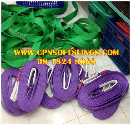 สลิงผ้าใบ สลิงยกของ สลิงอ่อน สลิงแบน สลิงกลม สายรัดรถ สายพานยกของ