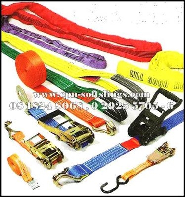 สลิงผ้าใบ สลิงยกของ สลิงอ่อน สลิงแบน สลิงกลม สายรัดรถ สายพานยกของ