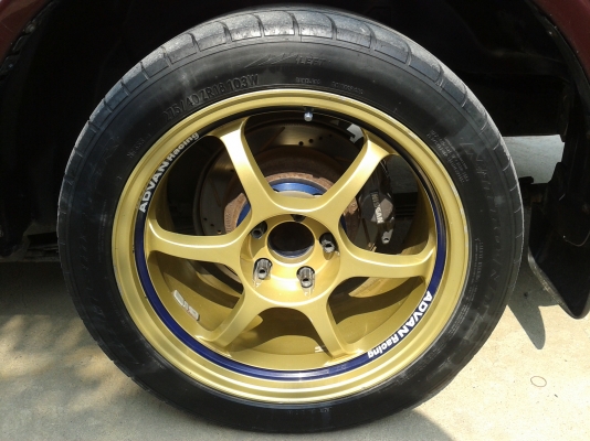 ขายล้อแม็กแท้ญี่ปุ่น advan rg ขอบ18หน้า8.5หลัง9.5นิ้วพร้อมยาง
