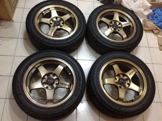 ขายแม็กซ์มือ2 ลายNismo ขอบ15 4/100+ ยางดอกเยอะ ราคา 8,900 บาท