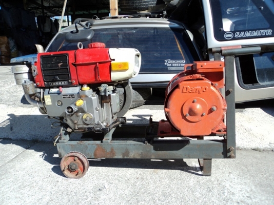 เครื่องปั่น 3 KW.ยี่ห้อ DENYO พร้อมเครื่องยนต์ดีเซลยันม่าติดตั้งบนฐานล้อ