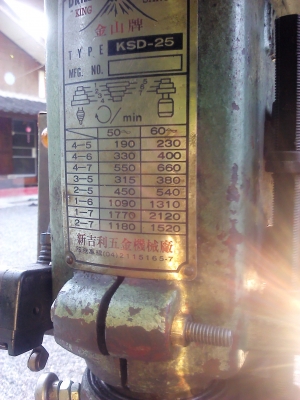 สว่านแท่นใหญ่ ยี่ห้อ KING มอเตอร์2 แรง มีชุดกลับทางหมุนใช้กับการทำเกลียวได้ มี 8 สปีด