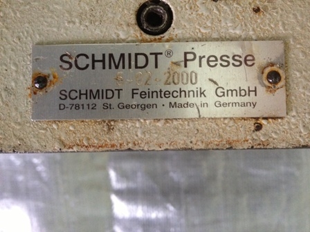 ขายเครื่องปั้มมือโ่ยก SCHMIDT PRESSE MADE IN GERMANY