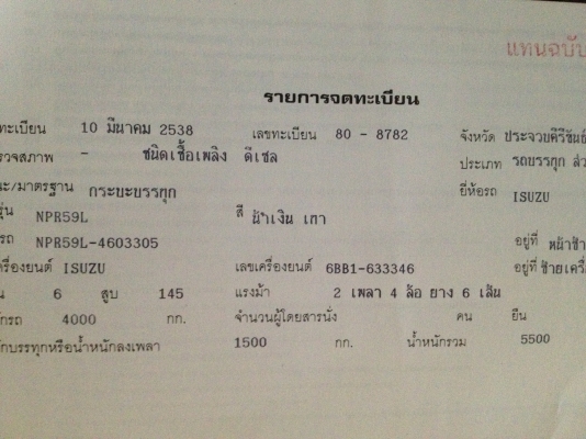 ขายNPR115 เกียร์สั้นFหน้าหลัง เกียร์รอค เครื่อง6BBกรองเฉียง145แรง เครื่อง+เกียร์ดีเพิ่งเปลี่ยน