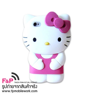 ลดกระหน่ำราคา เคสซิลิโคน แมวเหมียวคิตตี้สามมิติ ไอโฟน 4 4S