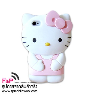 ลดกระหน่ำราคา เคสซิลิโคน แมวเหมียวคิตตี้สามมิติ ไอโฟน 4 4S