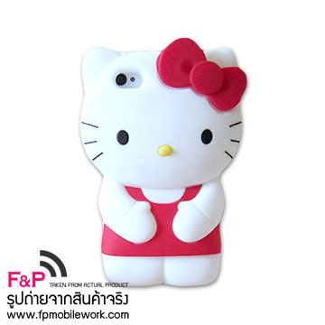 ลดกระหน่ำราคา เคสซิลิโคน แมวเหมียวคิตตี้สามมิติ ไอโฟน 4 4S