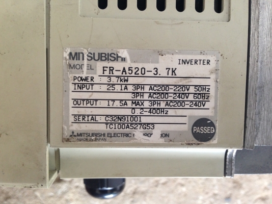 ขาย Inverter ของ mitsubishi ขนาด 5 HP. ไฟ 220 v พร้อมใช้งาน ขาย Inverter ของ mitsubishi ขนาด 5 HP. ไฟ 220 v พร้อมใช้งาน