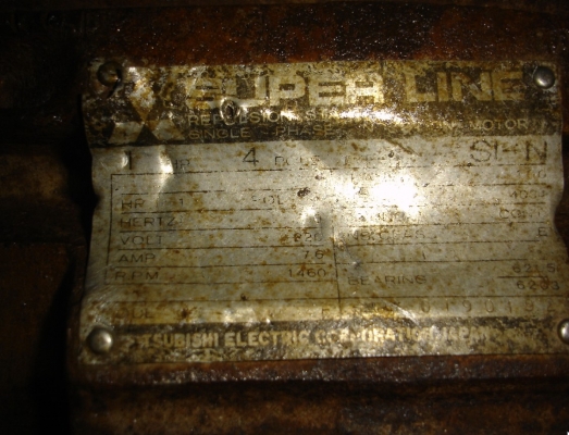 ขายมอเตอร์ถ่าน MITSUBISHI 1 แรงม้า ไฟ220v เทียบเท่ามอเตอร์ 2 แรง