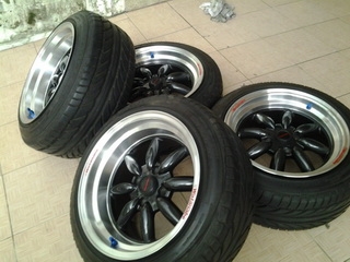 ขายล้อ watanabe ขอบ15 หน้า8 นิ้วออฟ-20 หลัง 9นิ้วออฟ-15