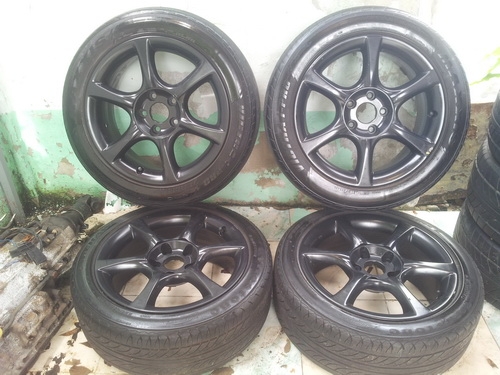 ล้อ R34 ขอบ17พร้อมยาง ยาง225/45/18 พวงสกาย Momo Race แท้