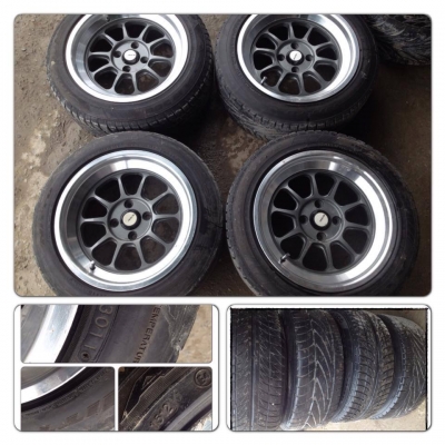 ขายแม็กมือ2 RF1 ขอบ15 กว้าง 8 4รู100+ยางปี11-12 ราคา 11,500 บาทถูก