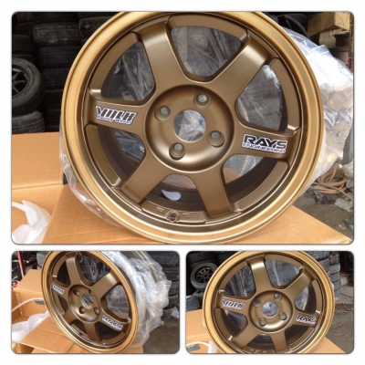 ขายล้อใหม่ TE37 กว้าง 7 ออฟ 38. ก้านตรง สีน้ำตาลไหม้ขอบชา ราคา 9,500 บาท แถมจุ๊บ+น็อต Ray