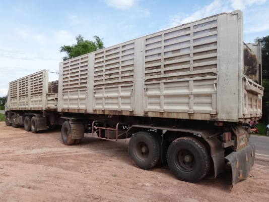 ขายด่วน รถสิบล้อสองเพลาดัมพ์  พ่วง แม่-ลูก   HINO  MEGA  380 ปี 52 ยูโร 3 แม่ยาว7.50 เมตร  ลูกสามเพลายาว  7.50เมตร  เดิมๆ พร้อมใช้งาน