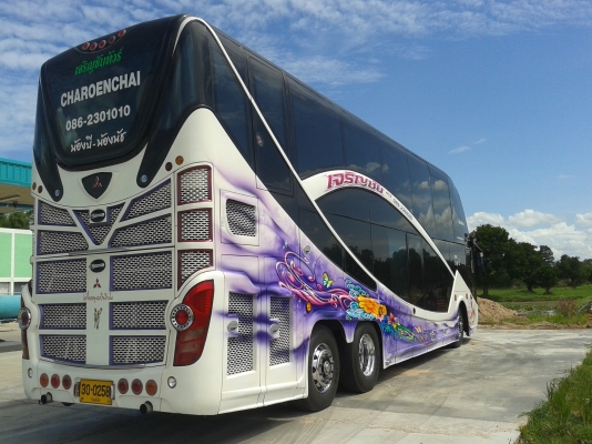 ขายด่วน รถบัสแอร์8ล้อ2ชั้น Mitsubishi ทั้งชุด