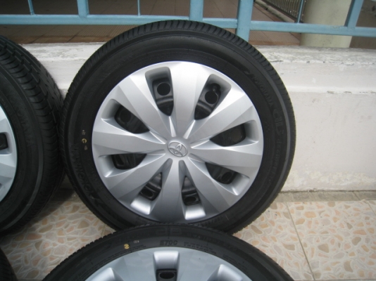 ขายกะทะล้อ Toyota vios ป้ายแดง ขอบ15 4รู100 +ฝาครอบ+ยางปี13