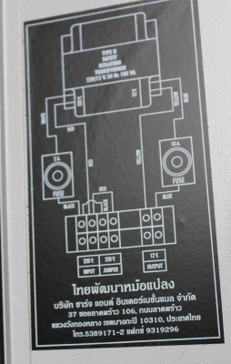 ตู้ลดแรงดันไฟฟ้า 100V A 220/12V.AC 50 Hz