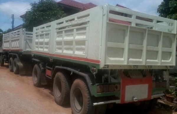 ISUZU DECA FXZ 270 HP EURO1 ปี 46 รถพ่วงแม่+ลูก แม่กระบะดั๊มพ์เหล็ก 12 ตันของสามมิตรลอนเฉียง ลูก 3 เพลาดั๊มพ์ของอู่เสรีชัยความยาว 6.50 เมตร เครื่องแรงดีไม่มีเยิ้ม ภายในเก๋งคอนโซลสวยครบ แอร์เย็น พวงมาลัยเพาเวอร์ ระบบเบรคทริ๊ปฟี้ ช่วงล่างคัชซีสวย ยางสภาพดี