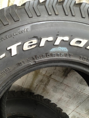 ขายยาง Bf ALL  31*10.5*15  1ชุด ดอกเต็ม 8500 ครับ