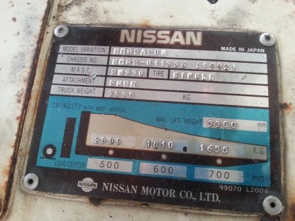 ขายรถ Folklift นิสสัน ยกได้ 3.5 ตัน เสาสูง 3.3 เมตร เครื่องดี