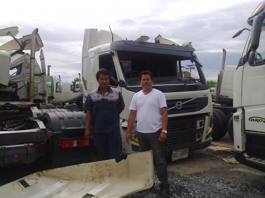 VOLVO..รถอุบัติเหตุอีกแล้ว.....แต่ไม่หนัก วอลโว่FM370 ยูโร3ปี*2555