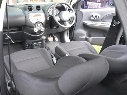 ขายรถ NISSAN MARCH เครื่อง1.2 V ปี 2010 ใช้ E20ได้ ประหยัด สีดำ เกียร์ออโต้ ตัวTop