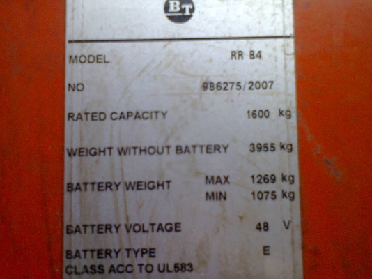 ขายรถยกไฟฟ้ายี่ห้อ BT น้ำหนัก2.0ตัน เสาสูง12เมตร แบตเตอรี่ใหม่ ขายรถยกไฟฟ้ายี่ห้อ BT น้ำหนัก2.0ตัน เสาสูง12เมตร แบตเตอรี่ใหม่