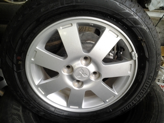 ล้อขอบ14  4รู100 พร้อมยางปี13 ถอดจากป้ายแดง ราคาชุดละ6500บาท