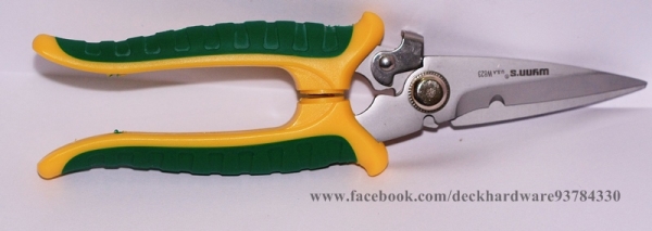 กรรไกรเอนกประสงค์ เนื้อสแตนเลส Multi purpose scissors ของยีห้อ wynn's รุ่น W823 USA
