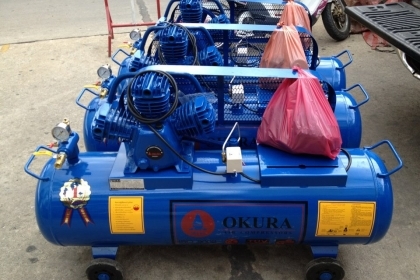 ขายปั๊มลม OKURA 2 HP 3สูบ ขนาด 165 ลิตร จัดส่ง ทั่วประเทศ ราคาไม่รวม มอเตอร์