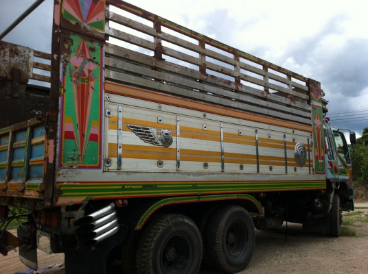 ขายรถพ่วง 18 ล้อ 2 เพลา แม่-ลูก ราคาลดเหลือ 1800000 ต่อรอง กระบะเนียมคอกสูงดั้ม HINO FM2K เครื่อง.K13D ปี.42 รถใช้งานอยู่