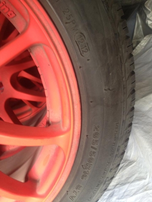 ขายล้อAdvan RZ ขอบ16กว้าง7พร้อมยางปี12 1ชุดถูกๆ 9000-