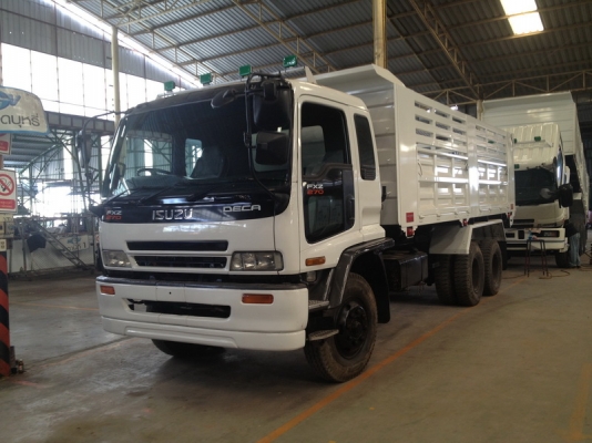 เหมือนใหม่ป้ายแดงขายไม่แพงครับ 10 ล้อ ISUZU DECA กระบะดั้มดิน เครื่อง 6HK1 240 แรงม้าเหมือนรถใหม่