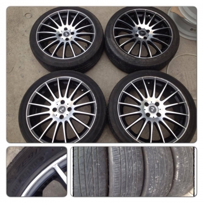 ขายแม็กมือ2ลาย Akena ขอบ17 4รู100+ ยางปี10 ราคา8,500 บาทถูก