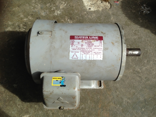 ขายมอเตอร์ mitsubishi 1 HP. 950 RPM. 380 V สภาพสวย วิ่งนิ่ม พร้อมใช้งาน รับประกัคุณภาพ