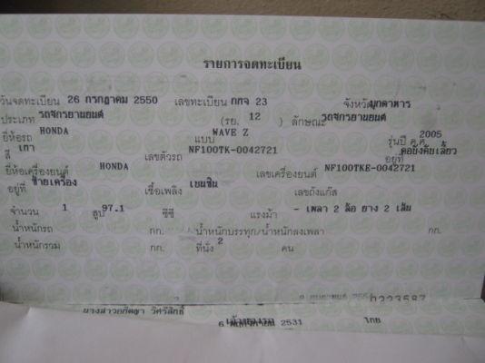 ขาย HONDA WAVE Z 100 ปี 2550 เครื่องดีสภาพสวย รถบ้านมือเดียว ขาย HONDA WAVE Z 100 ปี 2550 เครื่องดีสภาพสวย รถบ้านมือเดียว