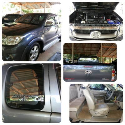 ขายกระบะโตโยต้าวีโก้ toyota vigo smartcab ตัว G เครื่อง 2.5 สีเทาดำ ปี2008