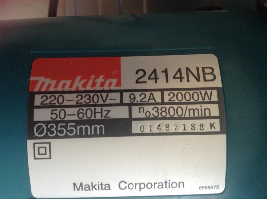 ขายไฟเบอร์ตัดเหล็ก 14" ยี่ห้อมากีต้า รุ่น 2414NB