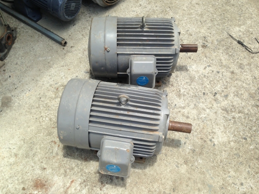 ขายมอเตอร์ Fuji 7.5 HP. 950 RPM. 380 V รอบช้า สภาพใหม่มาก แกะออกมาจากลัง พร้อมใช้งาน