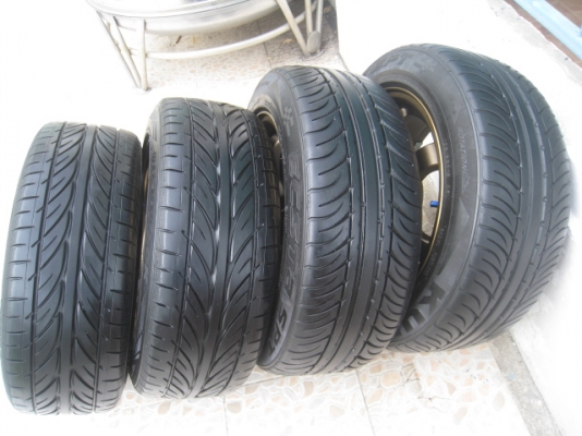 ขายล้อแม็กใหม่ TE37 15"x7" et38 4รู100 +ยาง\% สนใจติดต่อเล็กคลองสามครับ (081-3747940)