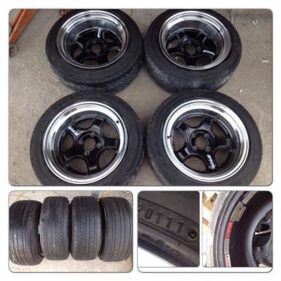 ขายแม็กมือ2โหดๆปริ้นๆ Work S1(Tik Series) ขอบ15 น-8 ล-9 4รู100+ยางปี11 ราคา13,900 บาท