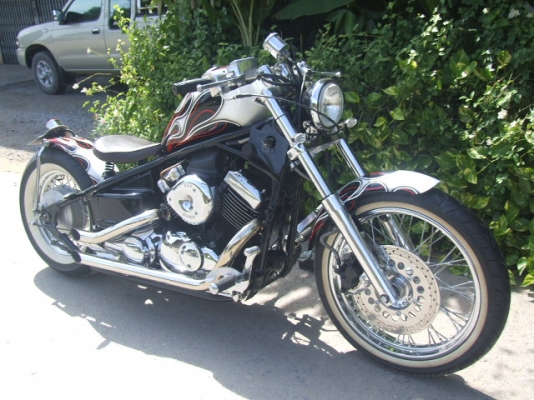 DRAGSTAR 400 แต่งO'school เก็บงานใหม่แล้ว <<สรรพสามิต>>