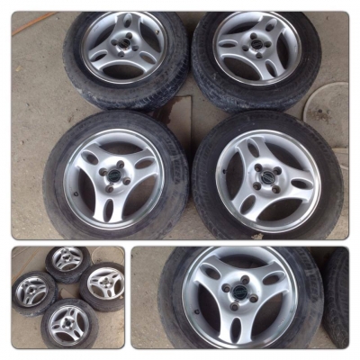 ขายแม็กเดิม Nissan ขอบ14 4รู100+ยาง ราคา 2,800 บ. ถูกกกกกกมากกกกกก**